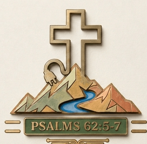 Solid Rock Electric, LLC mountain and cross emblem